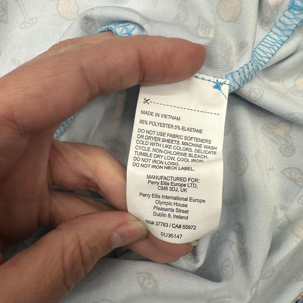 Callaway Golf Polo Shirt Mens Opti Dri XXL Margarita Blue Orange Slice Kitschy - Picture 8 of 10